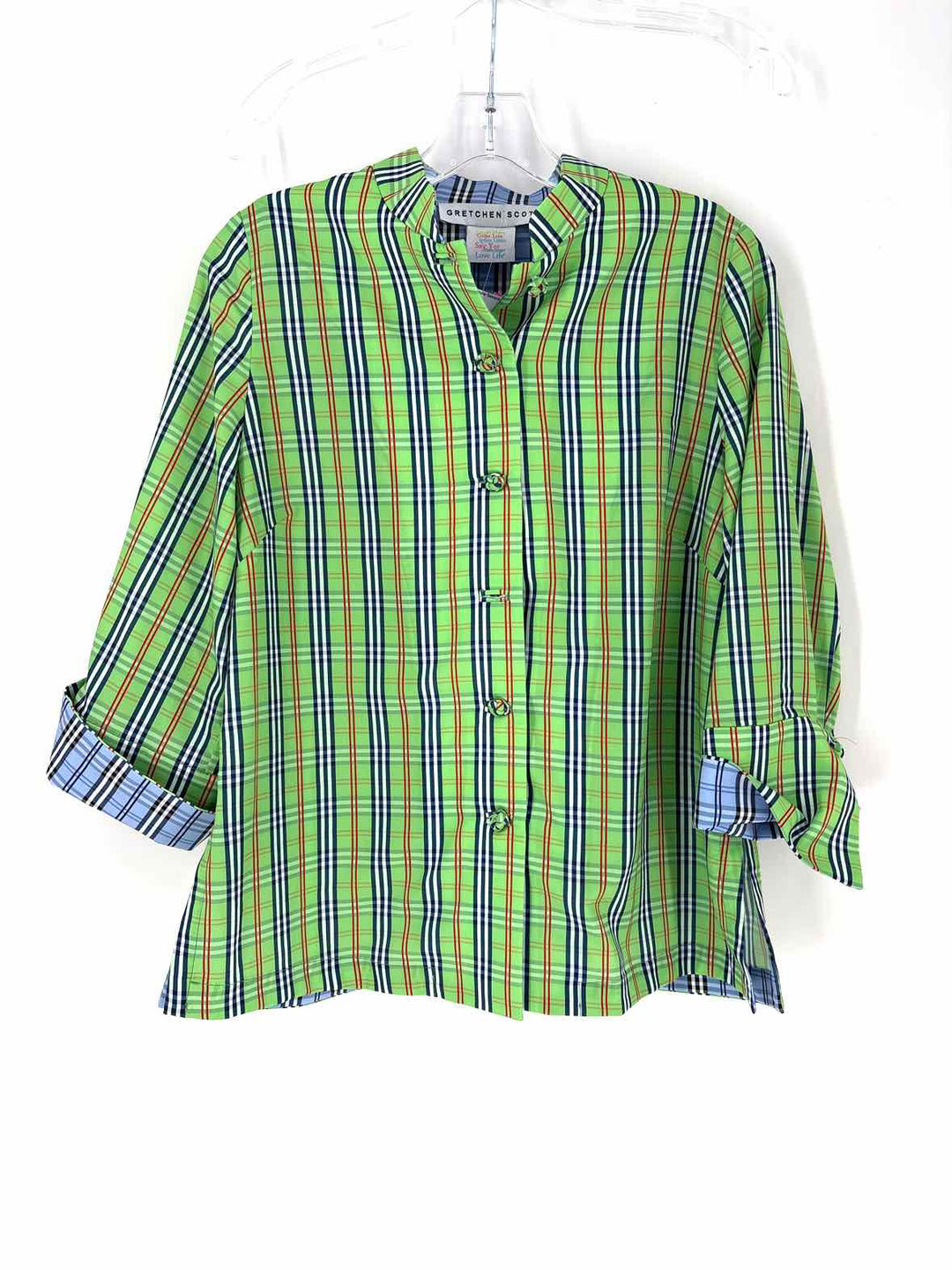 Size S Gretchen Scott Green Print Shirt
