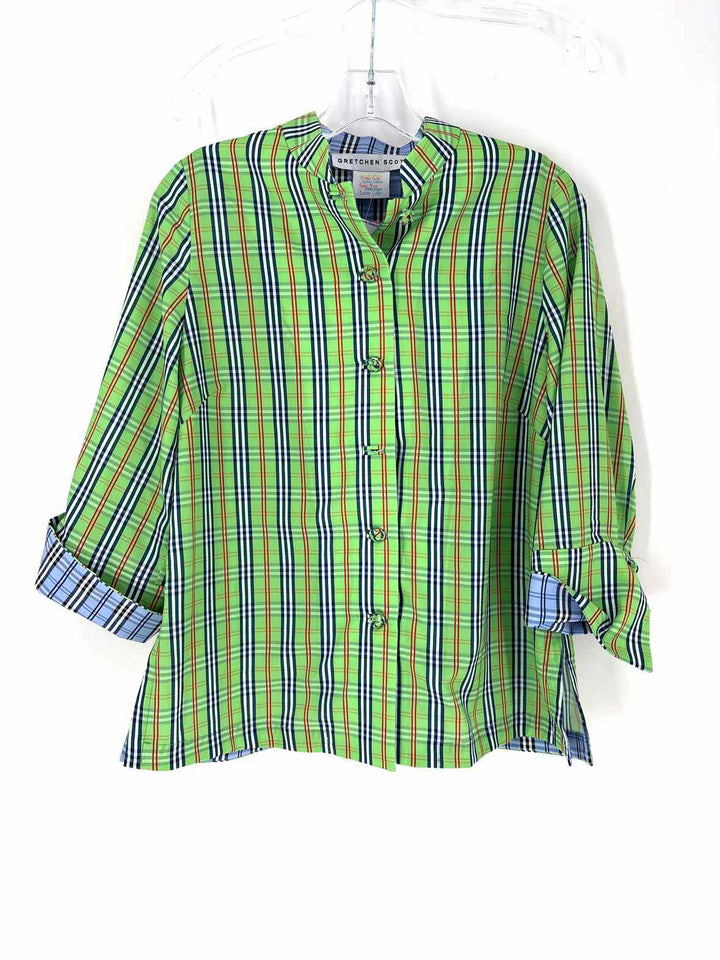 Size S Gretchen Scott Green Print Shirt