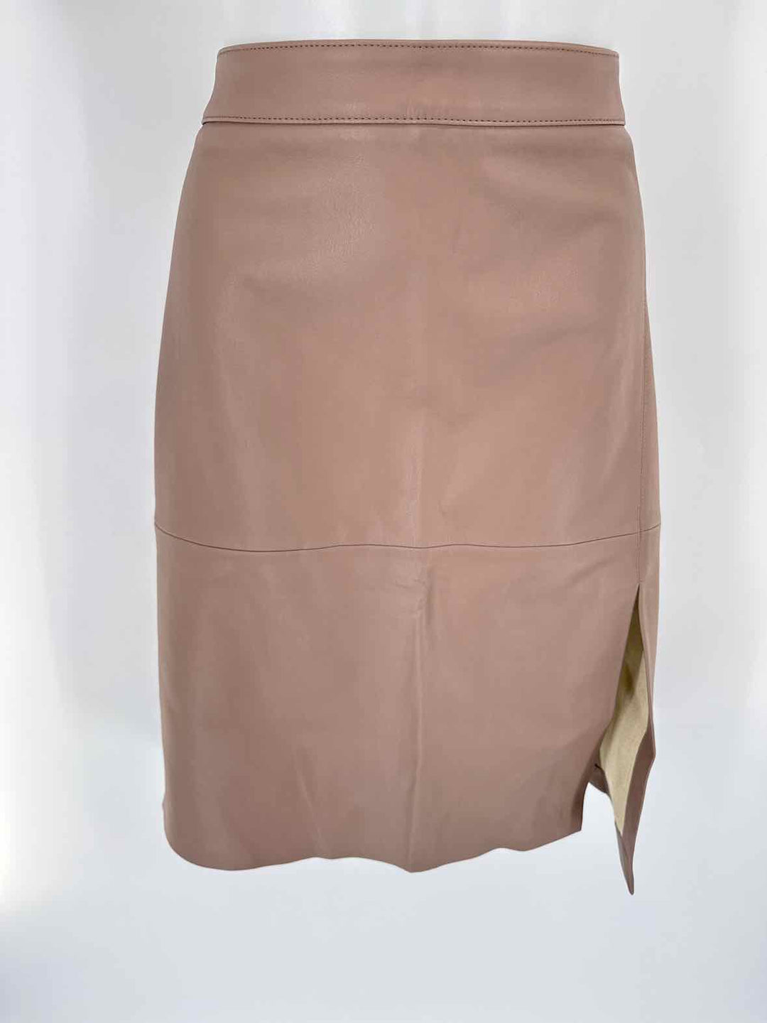 Size 16 MANGO Taupe Faux Leather Skirt