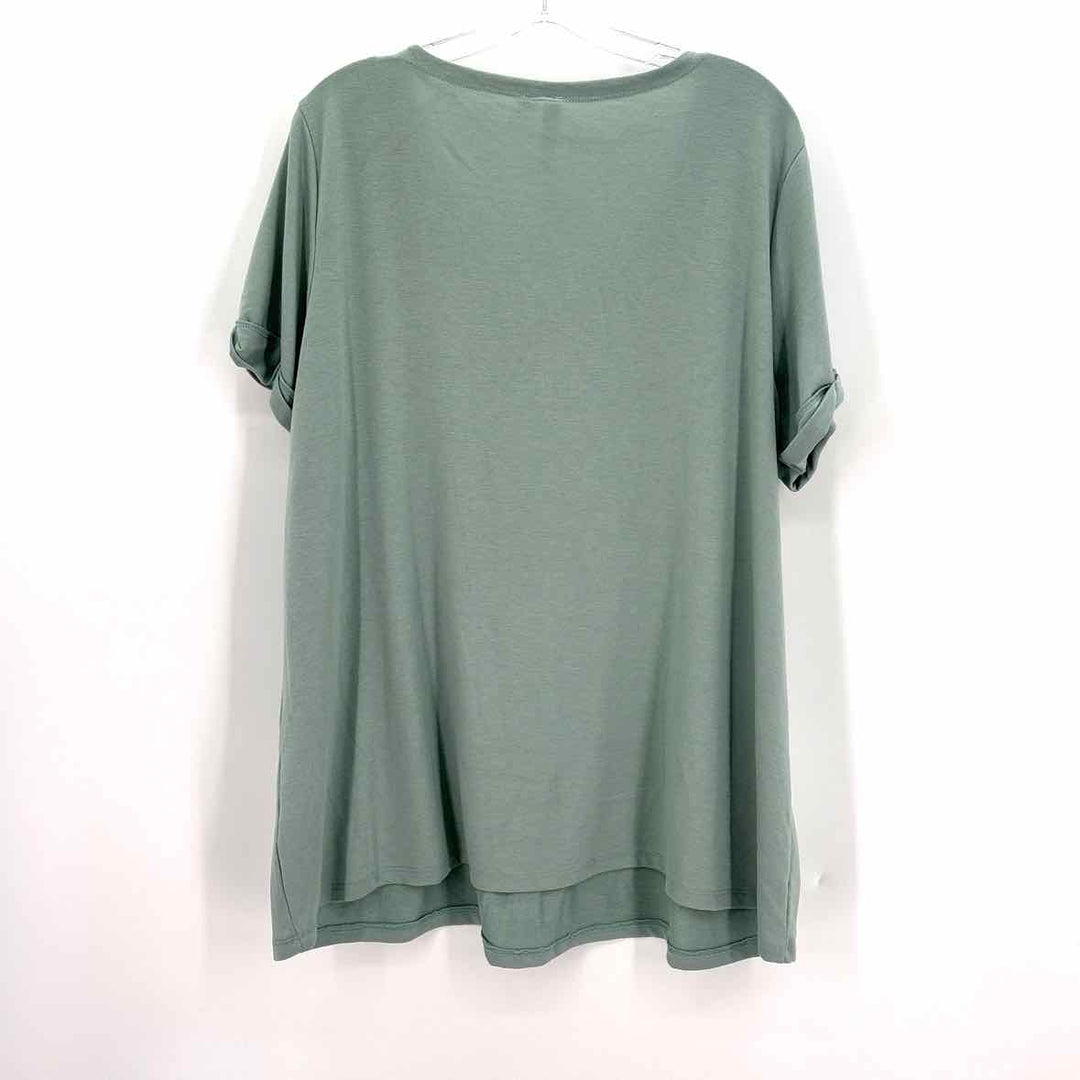 Size 1X CABLE & GAUGE Green Shirt