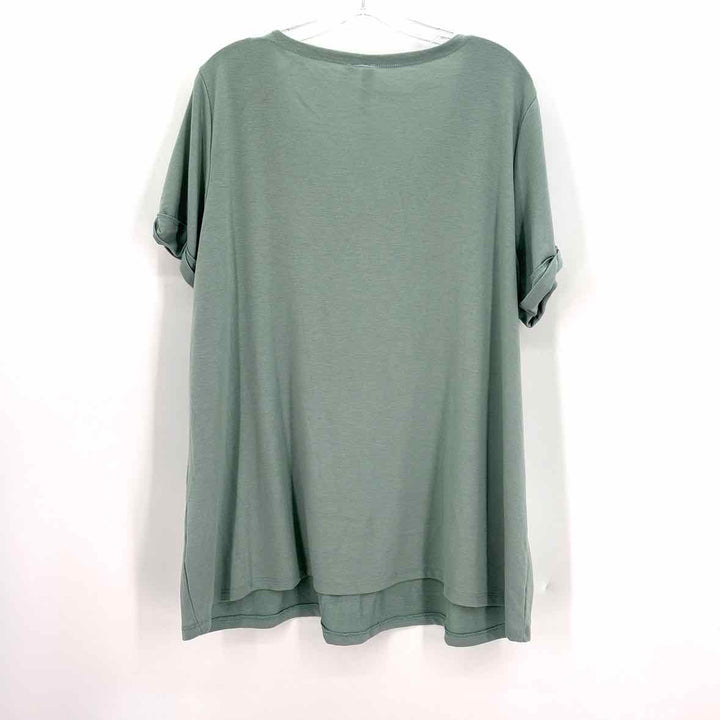 Size 1X CABLE & GAUGE Green Shirt
