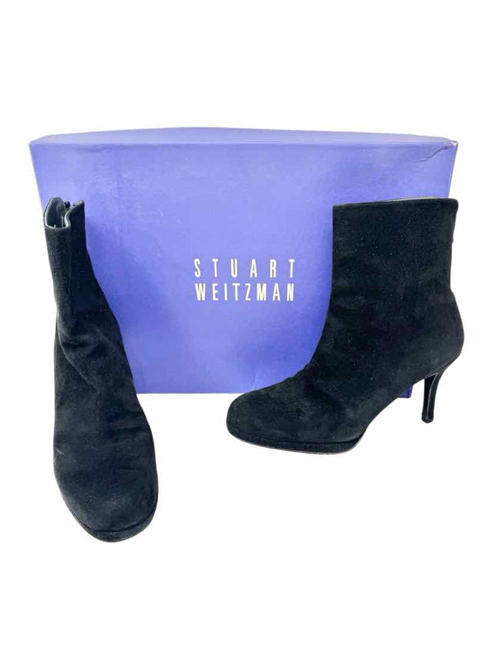 Shoe Size 7.5 Stuart Weitzman Black Suede Boots