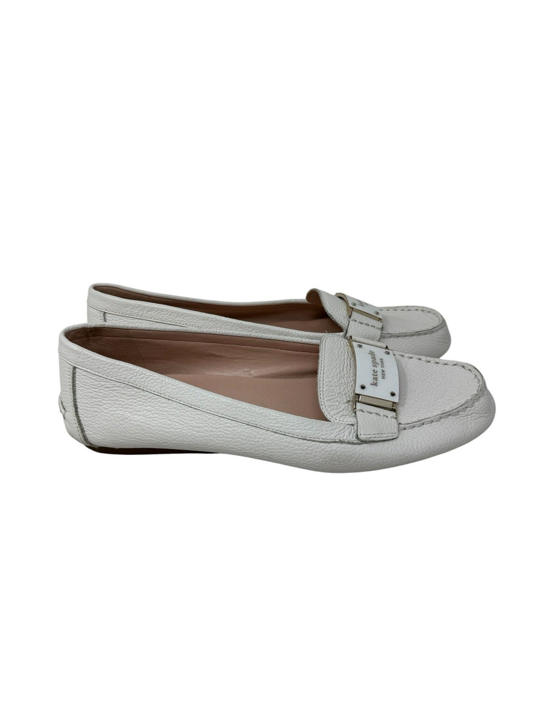 Shoe Size 10 Kate Spade White Leather Loafers
