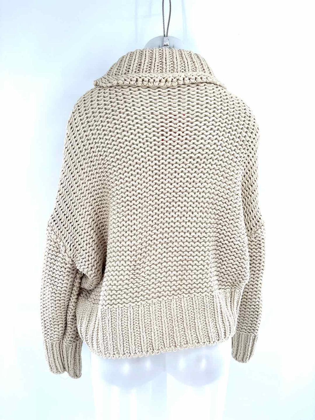 Size L FREE PEOPLE Tan Knit Sweater