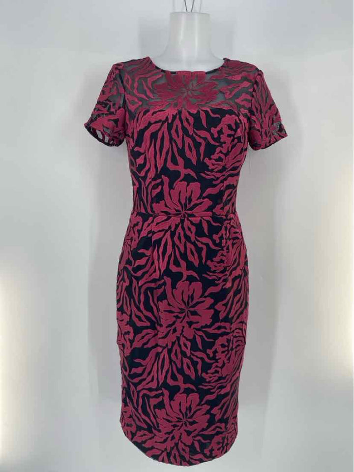 Size 8 DAVID MEISTER Purple Print Dress