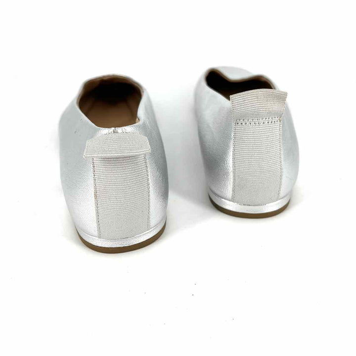 Shoe Size 8.5 FRANCO SARTO Silver Faux Leather Sandals
