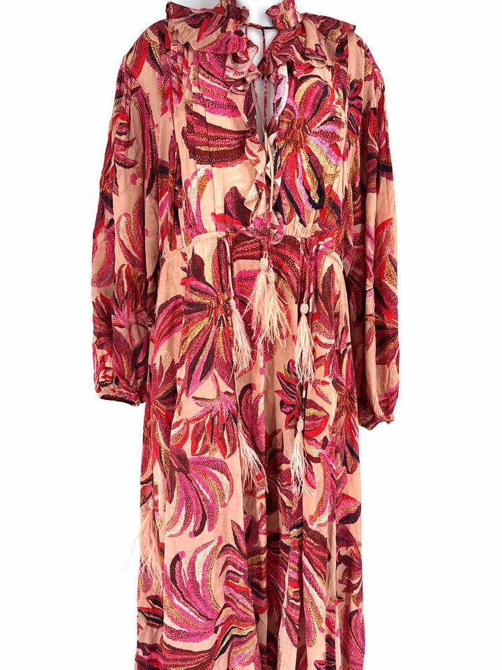 Size L FARM RIO PINK PRINT Dress
