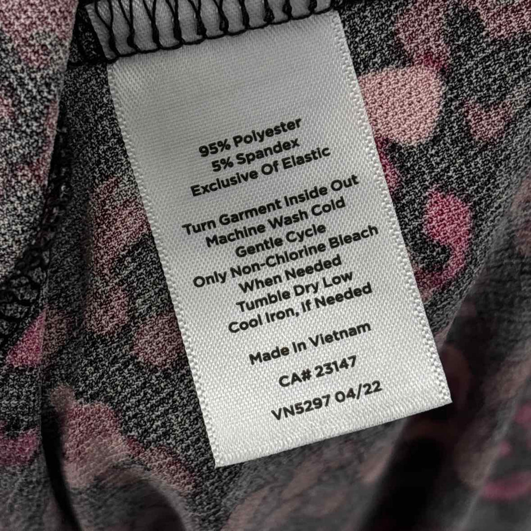 Size M Talbots Black Print Dress