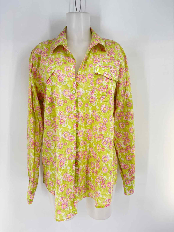 Size XL Lilly Pulitzer Green Print Shirt