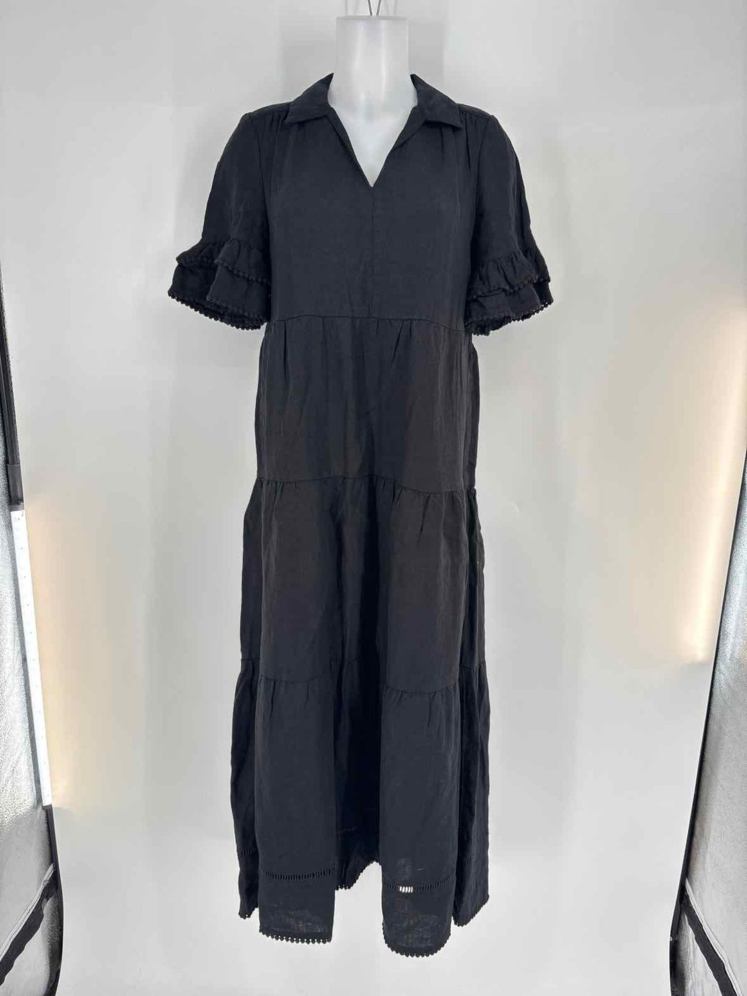 Size S Chico's Black Linen Dress