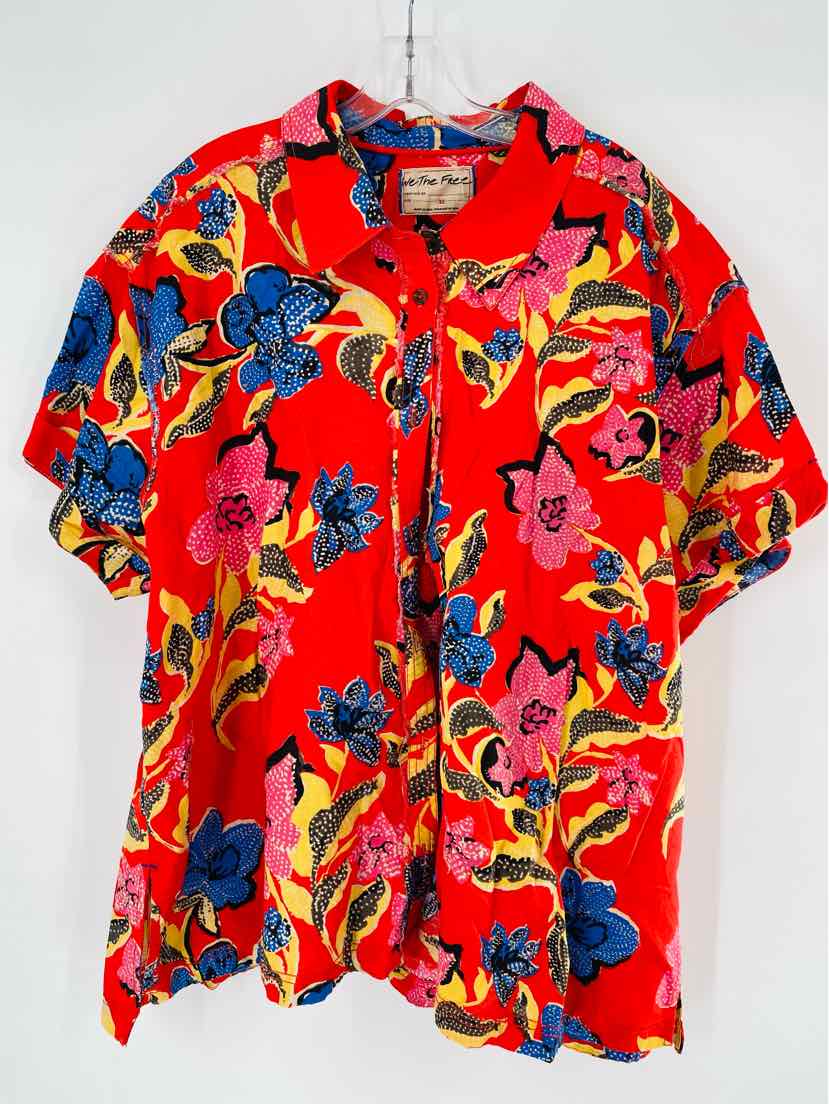 Size XL WE THE FREE Red Print Dress