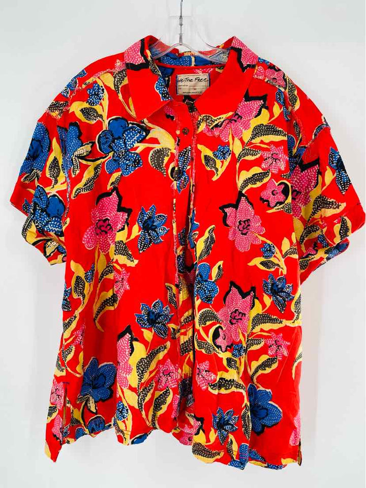 Size XL WE THE FREE Red Print Dress