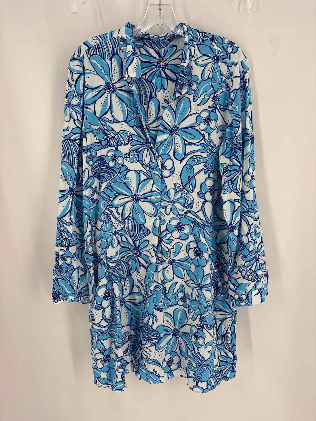 Size L Lilly Pulitzer Blue Print Dress