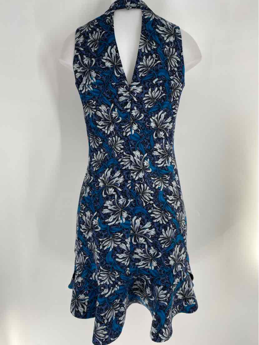 Size 4 REBECCA TAYLOR Blue Sateen Dress