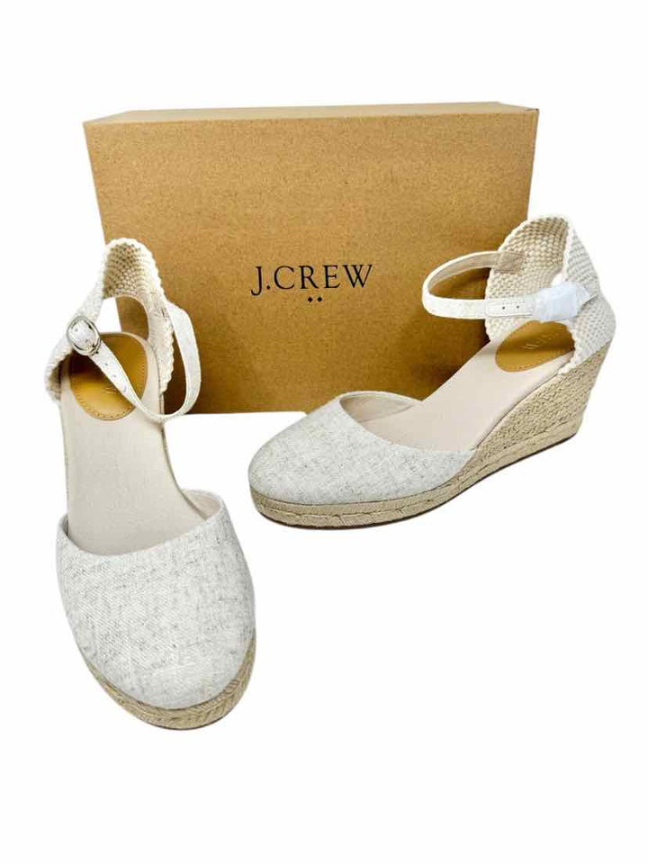 Shoe Size 8 J Crew Beige Canvas Pumps