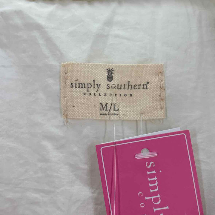Size M/L SIMPLY SOUTHERN Ivory Quilted Vest