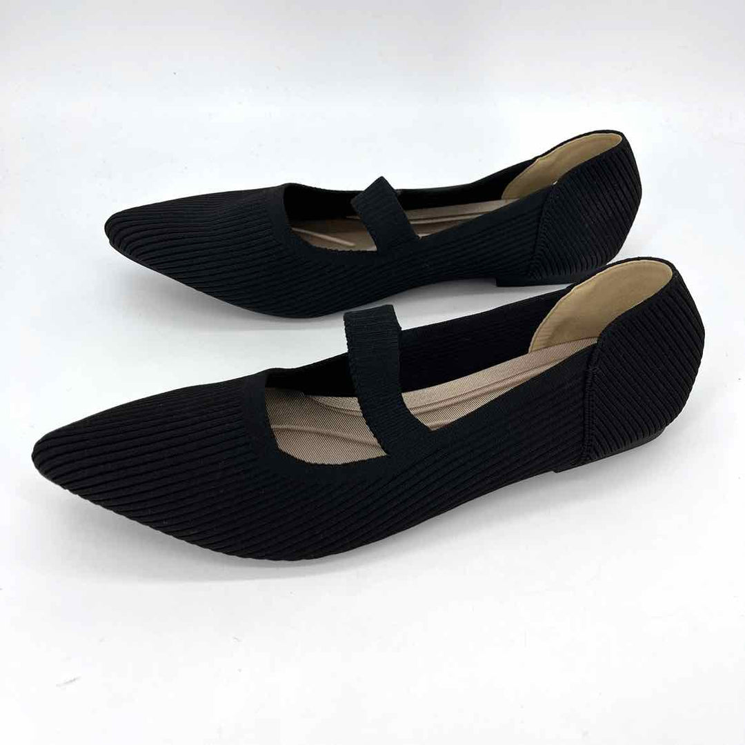 Shoe Size 12 Black Knit Flats
