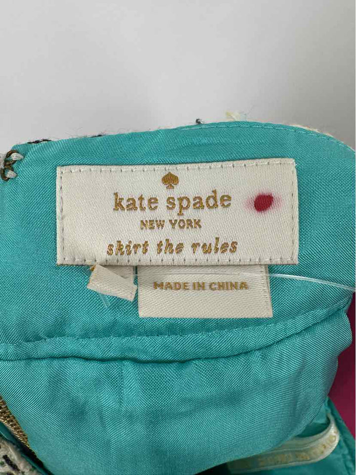 Size 6 Kate Spade Green Tweed Skirt