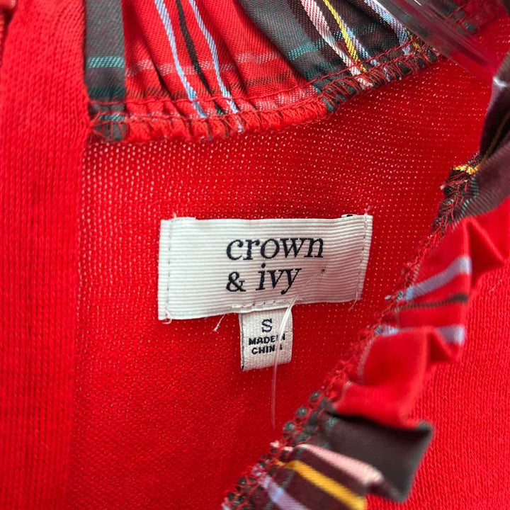 Size S CROWN & IVY Red Sweater