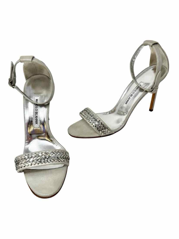 Shoe Size 39 MANOLO BLAHNIK Silver Luxury - Pumps