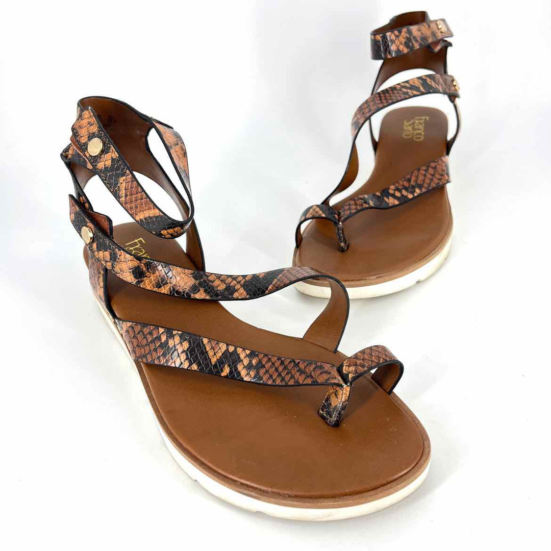 Shoe Size 8.5 FRANCO SARTO Multi-Color Faux Leather Sandals