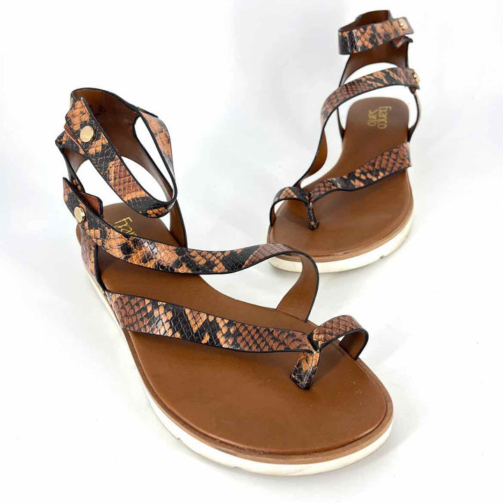 Shoe Size 8.5 FRANCO SARTO Multi-Color Faux Leather Sandals
