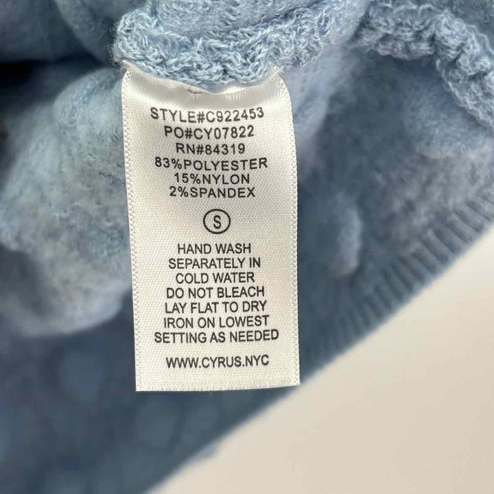 Size S CYRUS Light Blue Knit Sweater