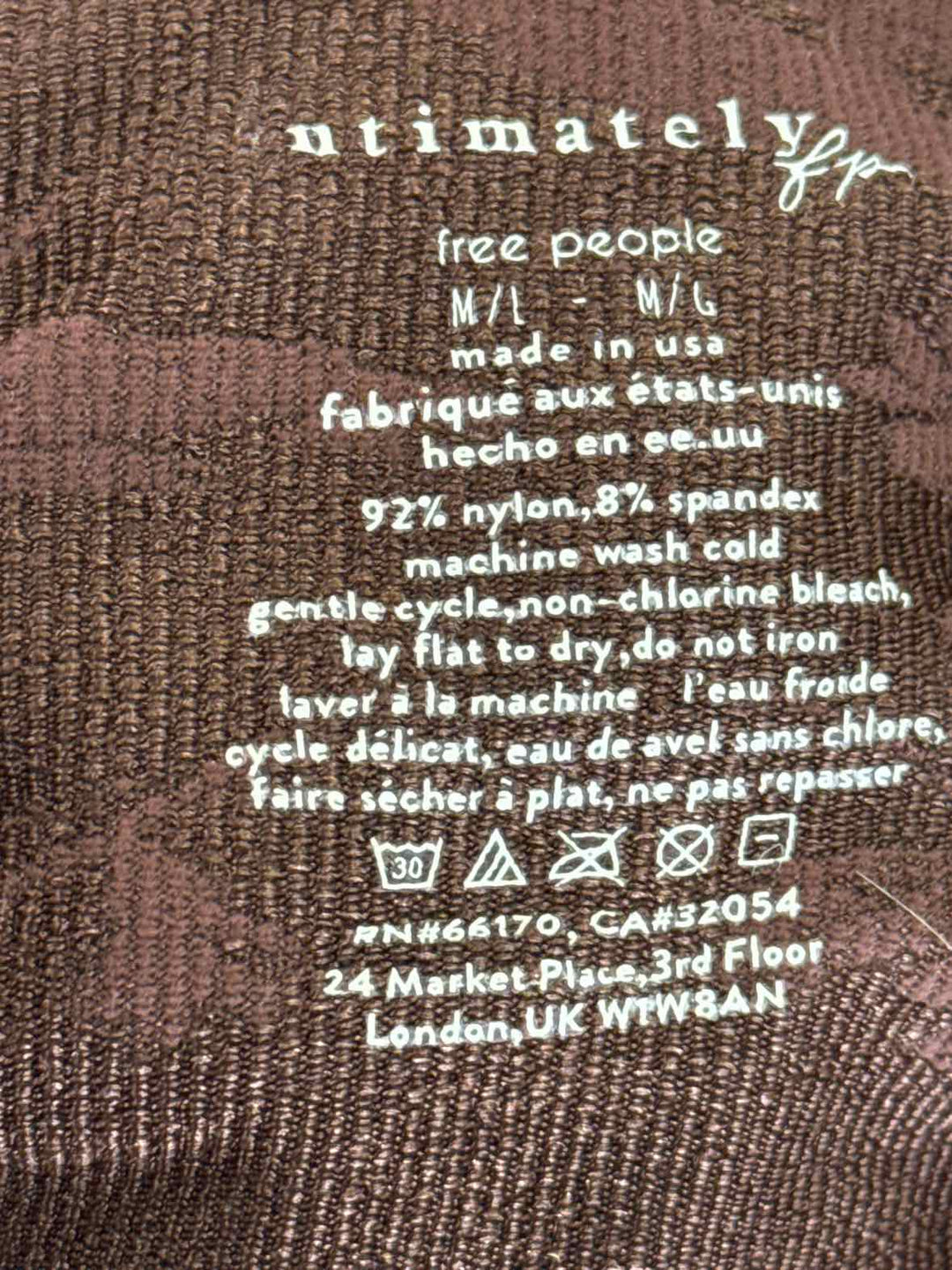 Size M/L FREE PEOPLE Brown Shirt