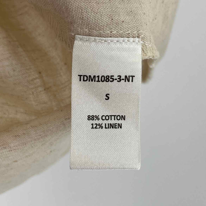 Size S Khaki Cotton Linen Shirt