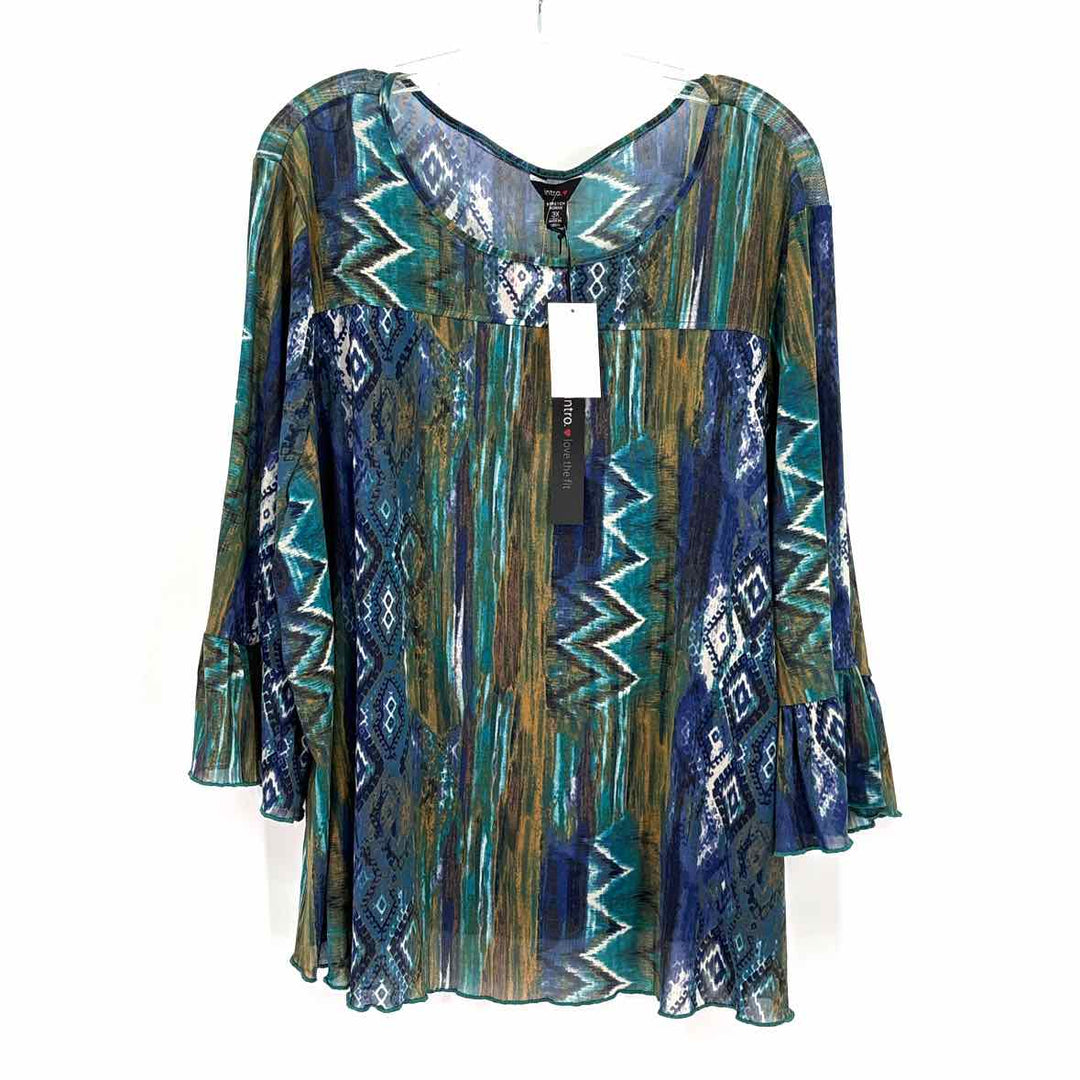 Size 3X Blue Mesh Shirt