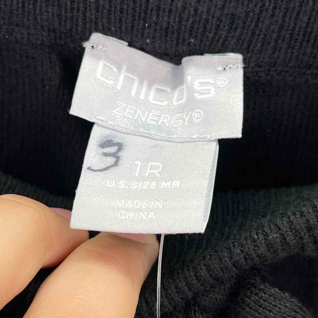 Size M Chico's Black Cotton Cashmere Pants
