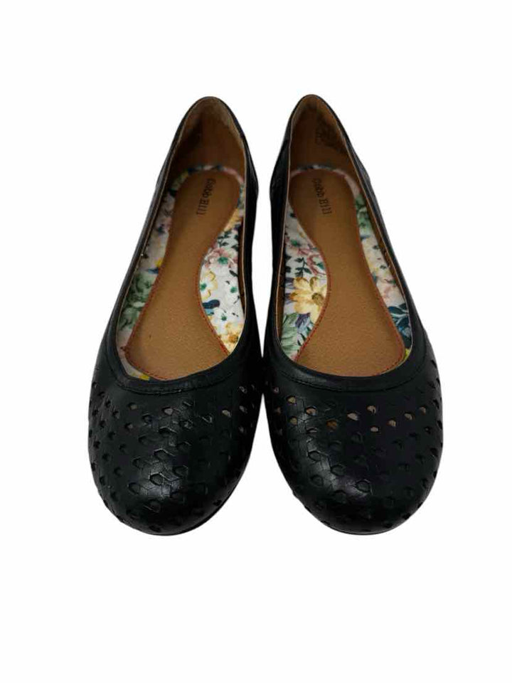 Shoe Size 7.5 Black Leather Flats