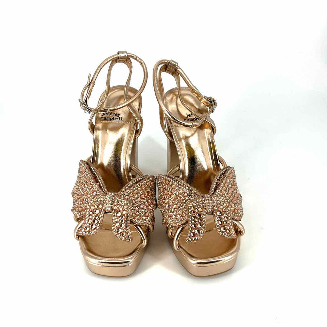 Shoe Size 6.5 JEFFREY CAMPBELL Rose Gold Faux Leather Sandals