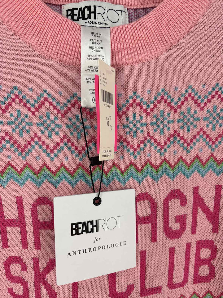 Size M BEACH BUNNY Pink Sweater