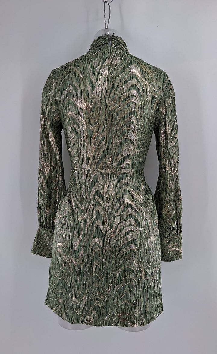 Size 0 JONATHAN SIMKHAI Green Sateen Luxury - Dress