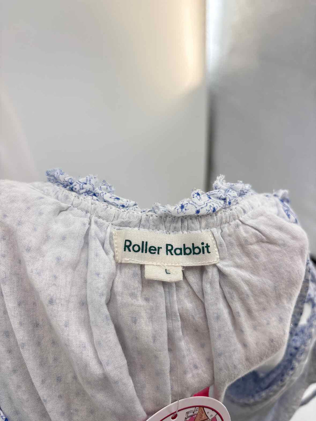 Size L Roller Rabbit Blue Print Dress