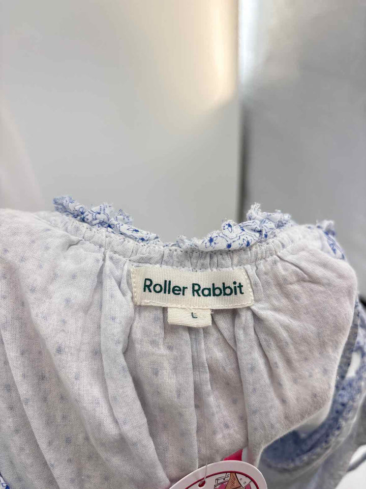 Size L Roller Rabbit Blue Print Dress