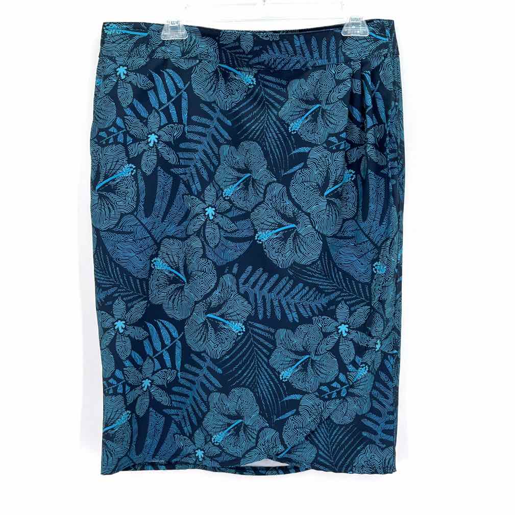 Size L Blue Print Skirt