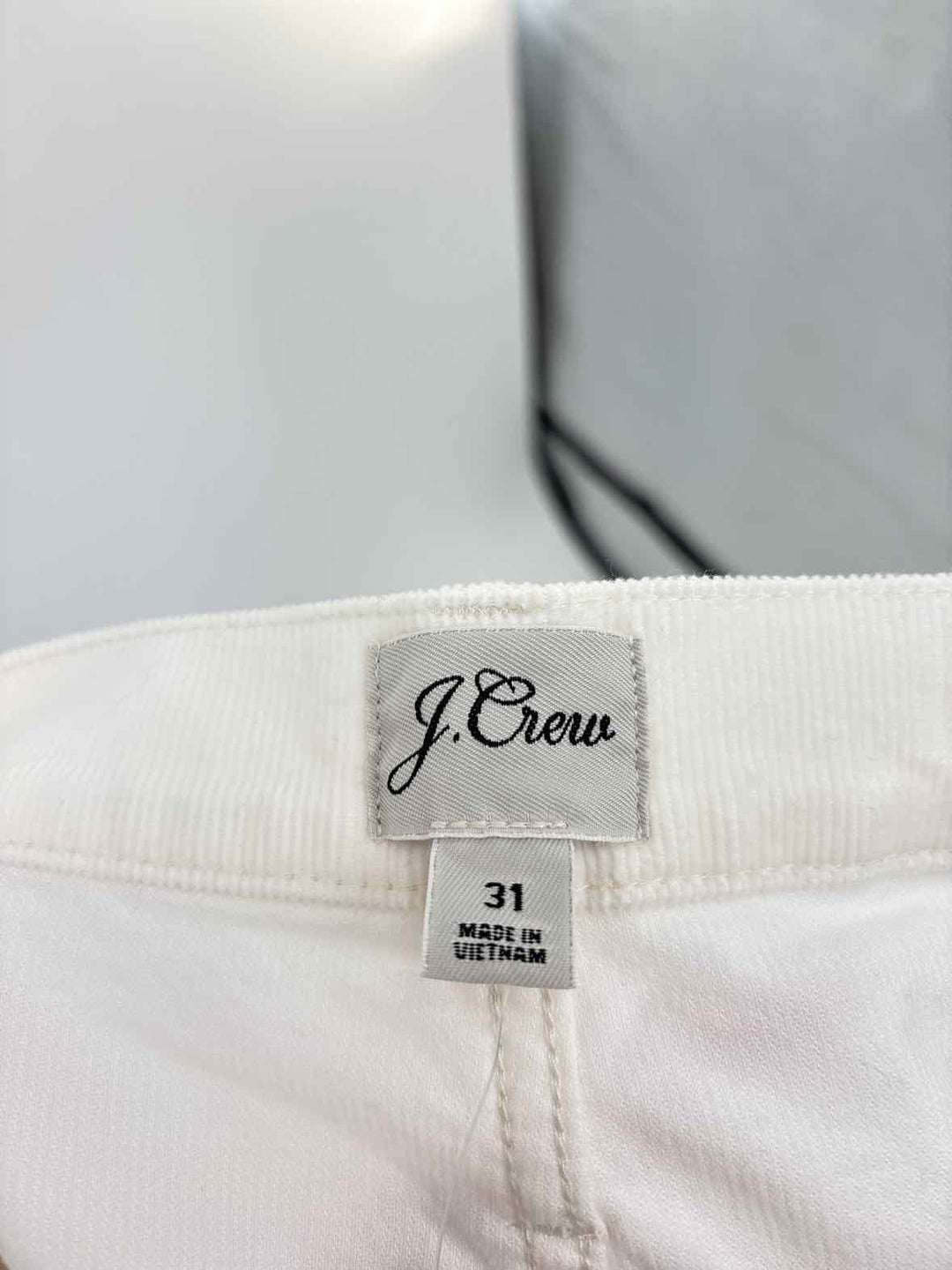 Size 31 J Crew Ivory Corduroy Pants
