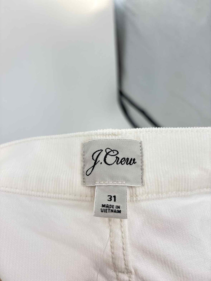 Size 31 J Crew Ivory Corduroy Pants