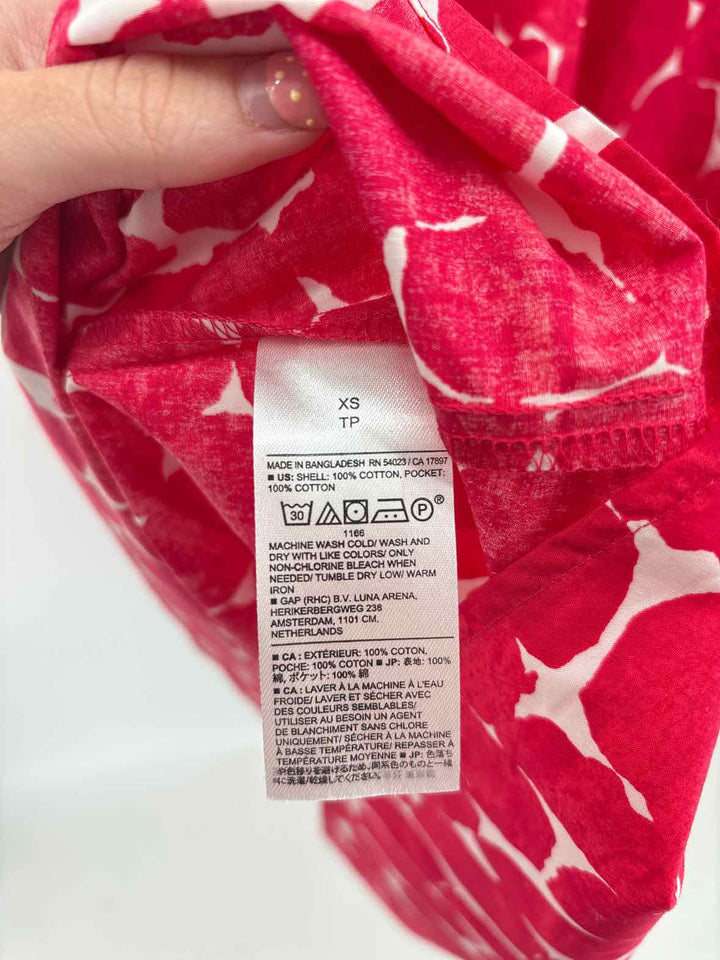Size XS Banana Republic Red Print Skirt