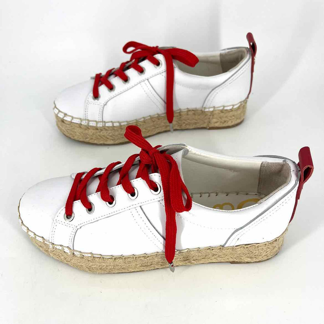 Shoe Size 7.5 Sam Edeleman White Leather Sneakers