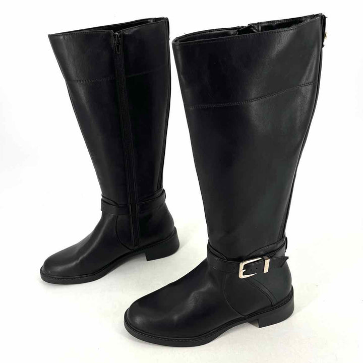 Shoe Size 8 KELLY & KATIE Black Faux Leather Boots