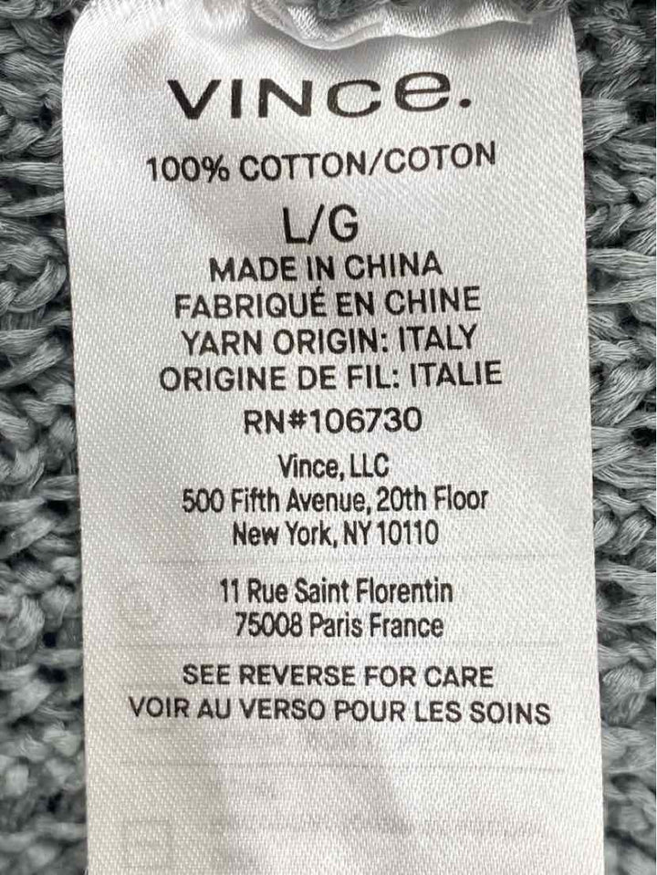 Size L VINCE Gray Knit Shirt