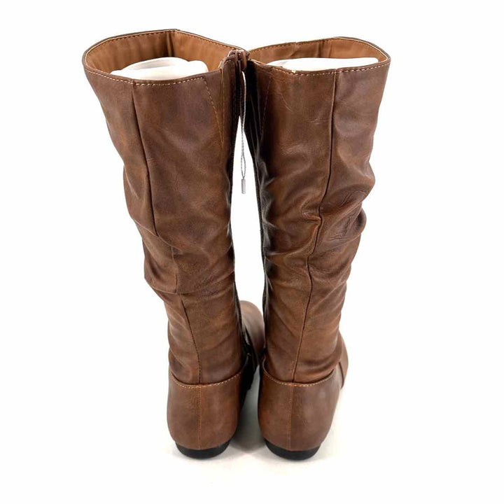 Shoe Size 6 Camel Faux Leather Boots