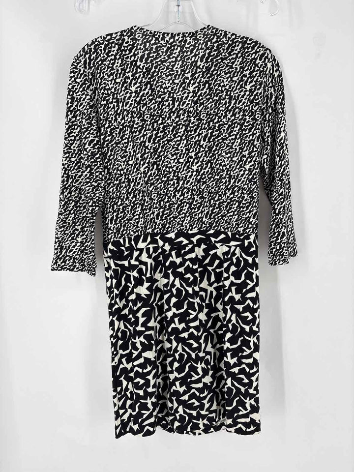 Size 8 DIANE VON FURSTENBERG Black/White Dress