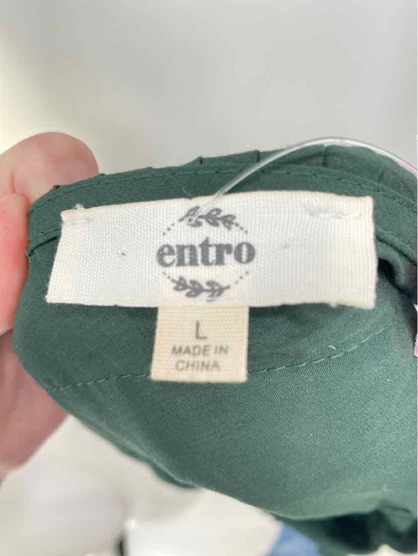 Size L ENTRO Green Dress