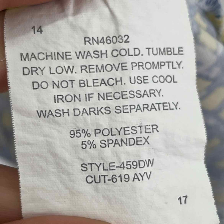 Size 2X Blue Print Shirt