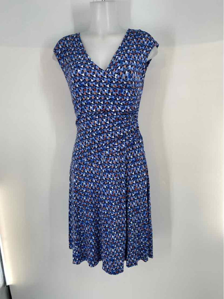 Size M NIC + ZOE Blue Print Dress