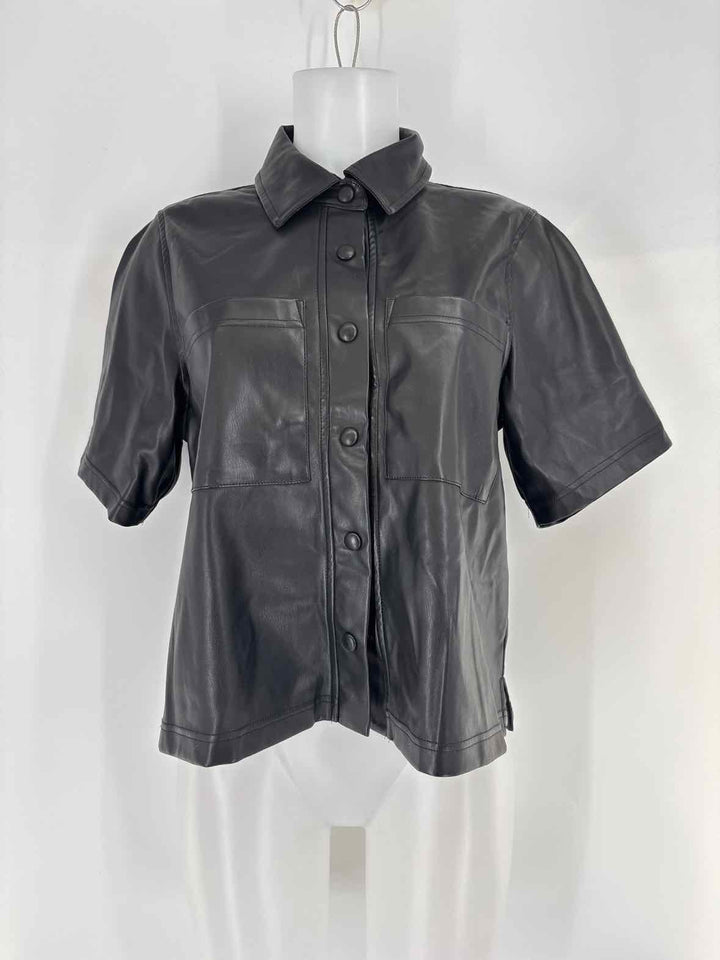 Size M EVEREVE Black Leather Shirt